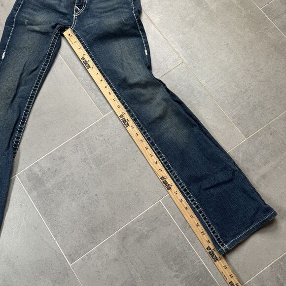 True Religion Women’s Becky Big T Jeans Bootcut Embroidered Stitch Size 27 USA - Picture 10 of 14